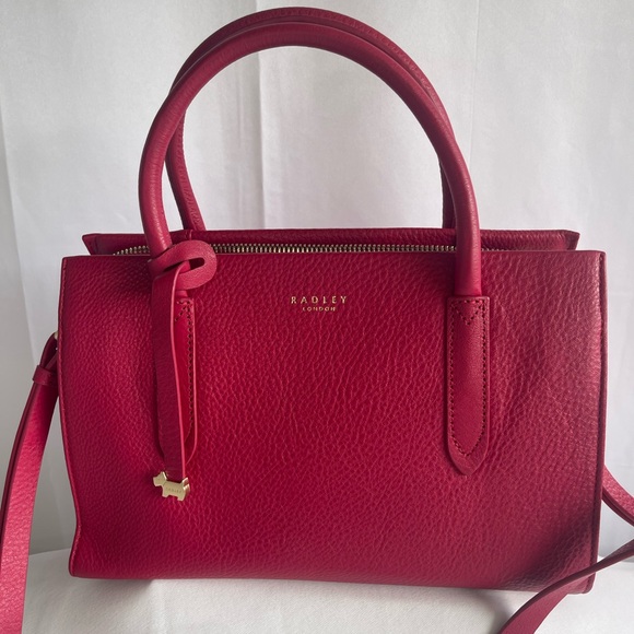RADLEY LONDON Handbags - RADLEY LONDON Red Leather Structured Satchel